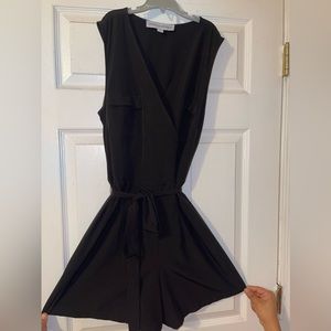 BLACK ROMPER with built in belts and pockets
